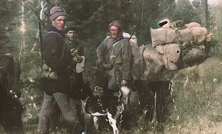 Russian hunters, 1930