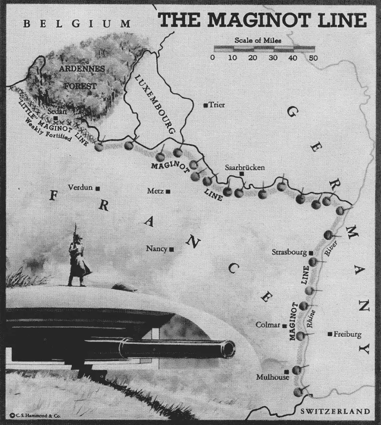 Maginot Line map